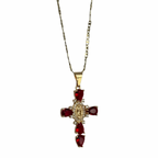 Virgincita Red Cross Necklace