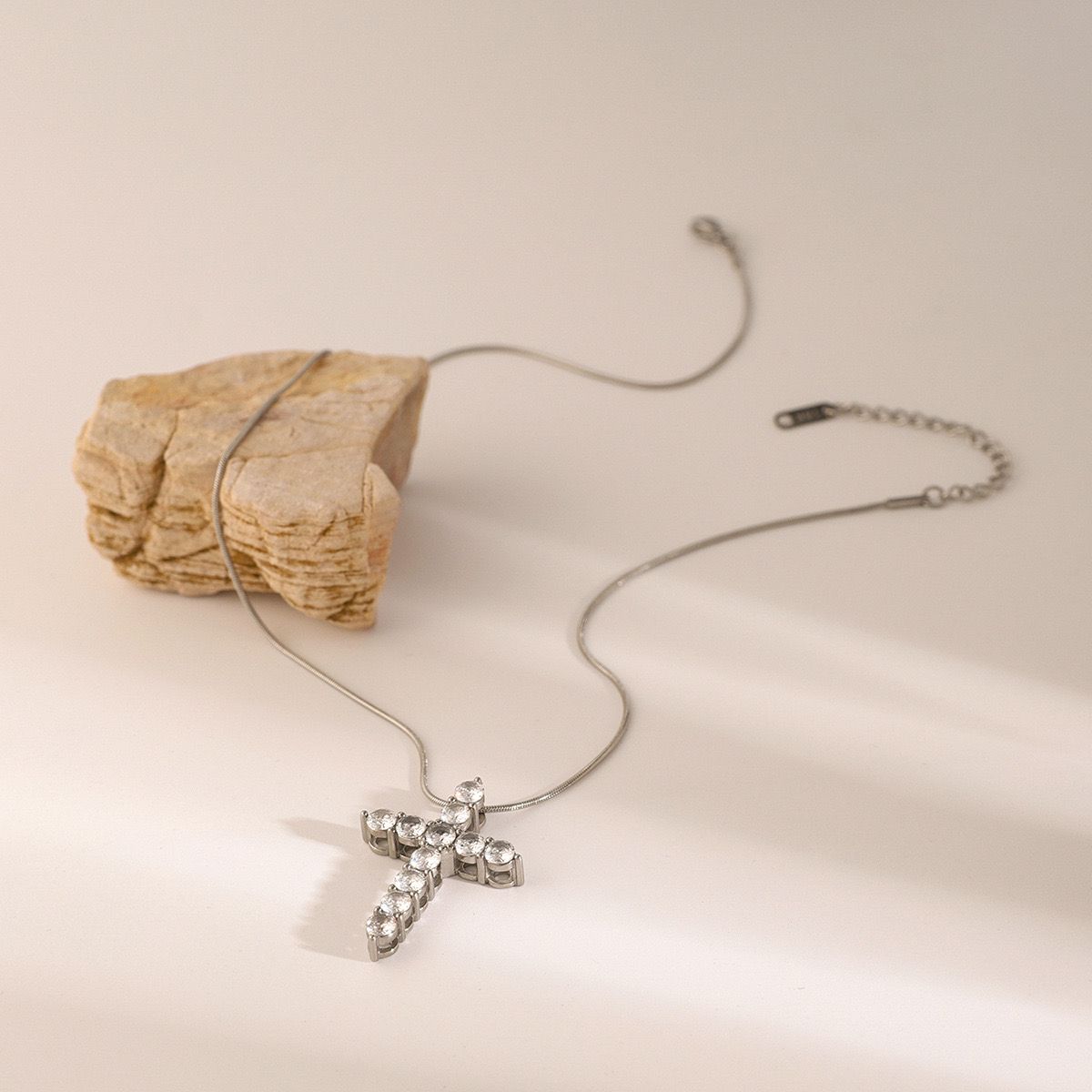 Cross cz necklace