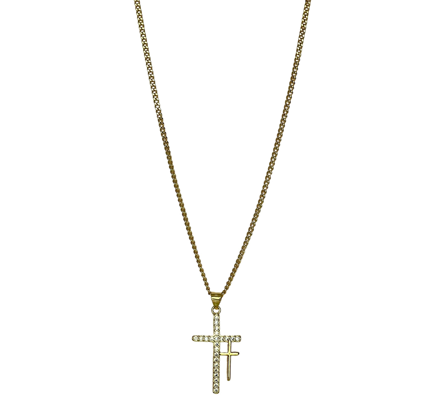 Double cross necklace