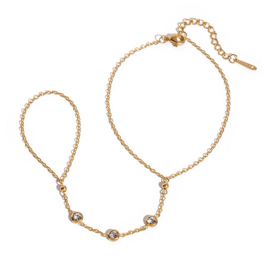 Dainty gal hand chain