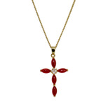 Scarlet Cross Necklace