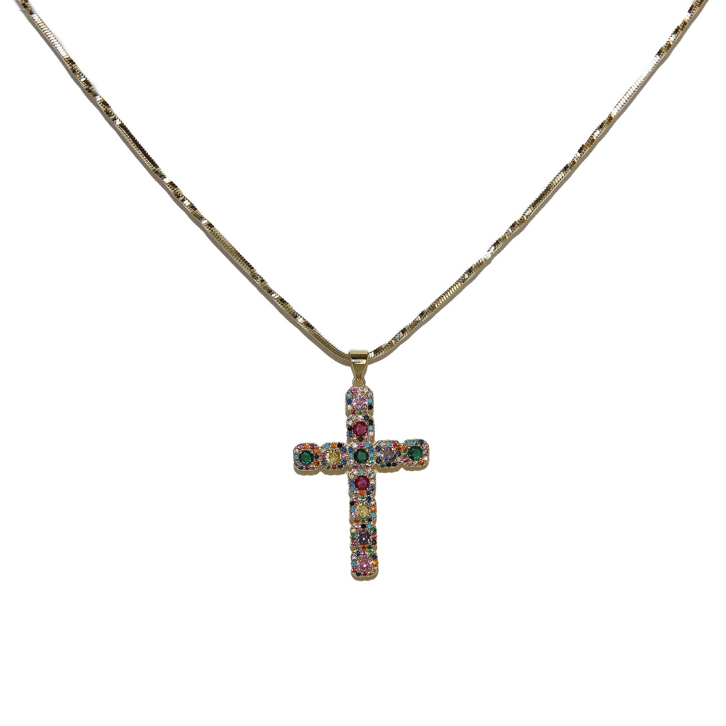 Colores cross necklace