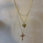 Crimson Cross Necklace
